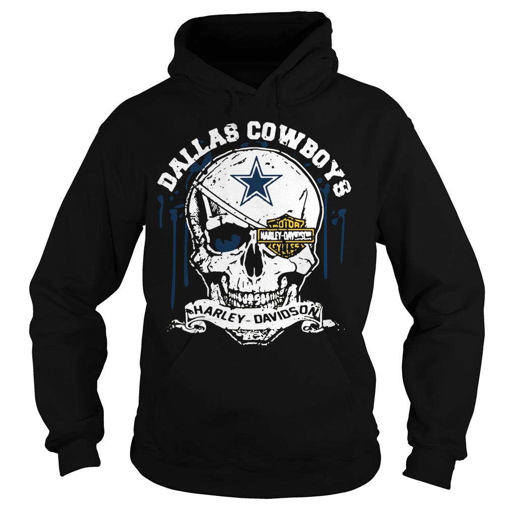 Dallas Cowboys Skull Harley Davidson Shirt - High-Quality Printed Brand