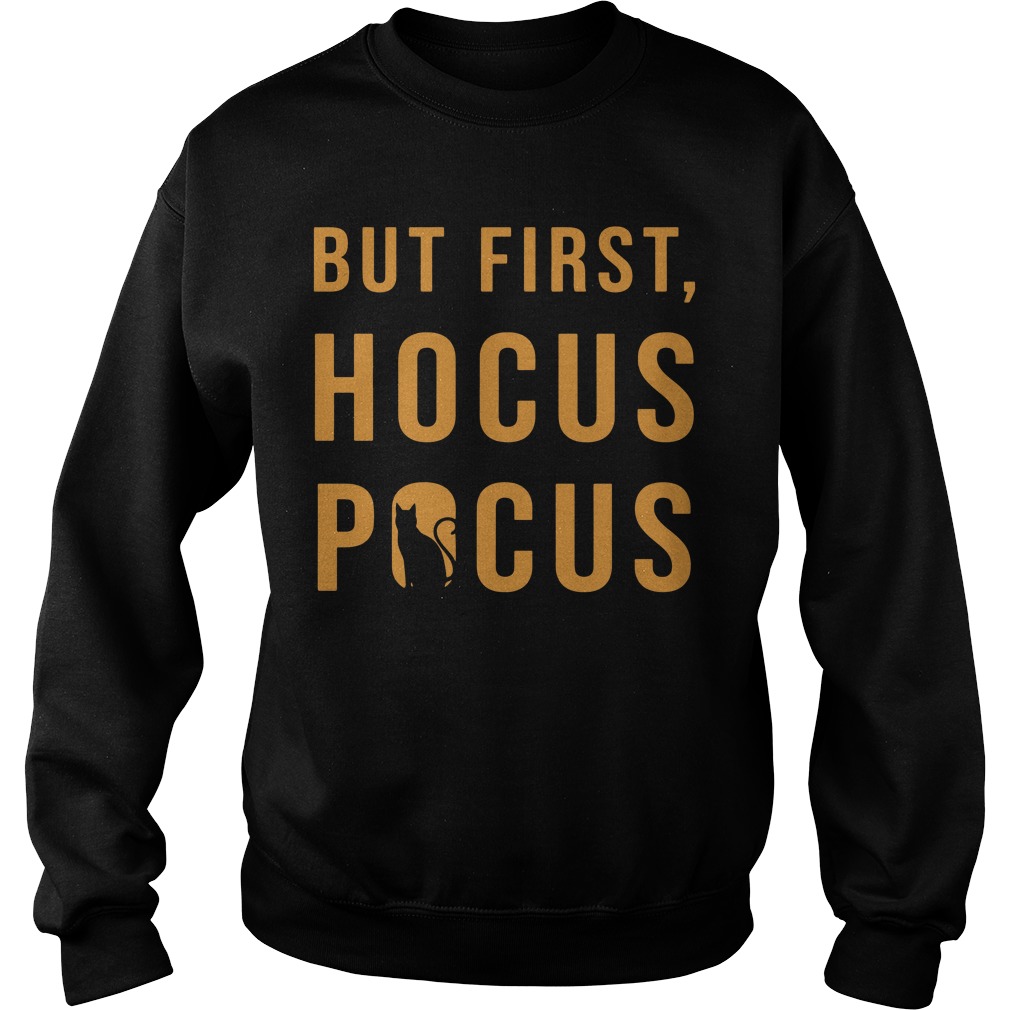 Halloween But First Hocus Pocus Cat Sweater