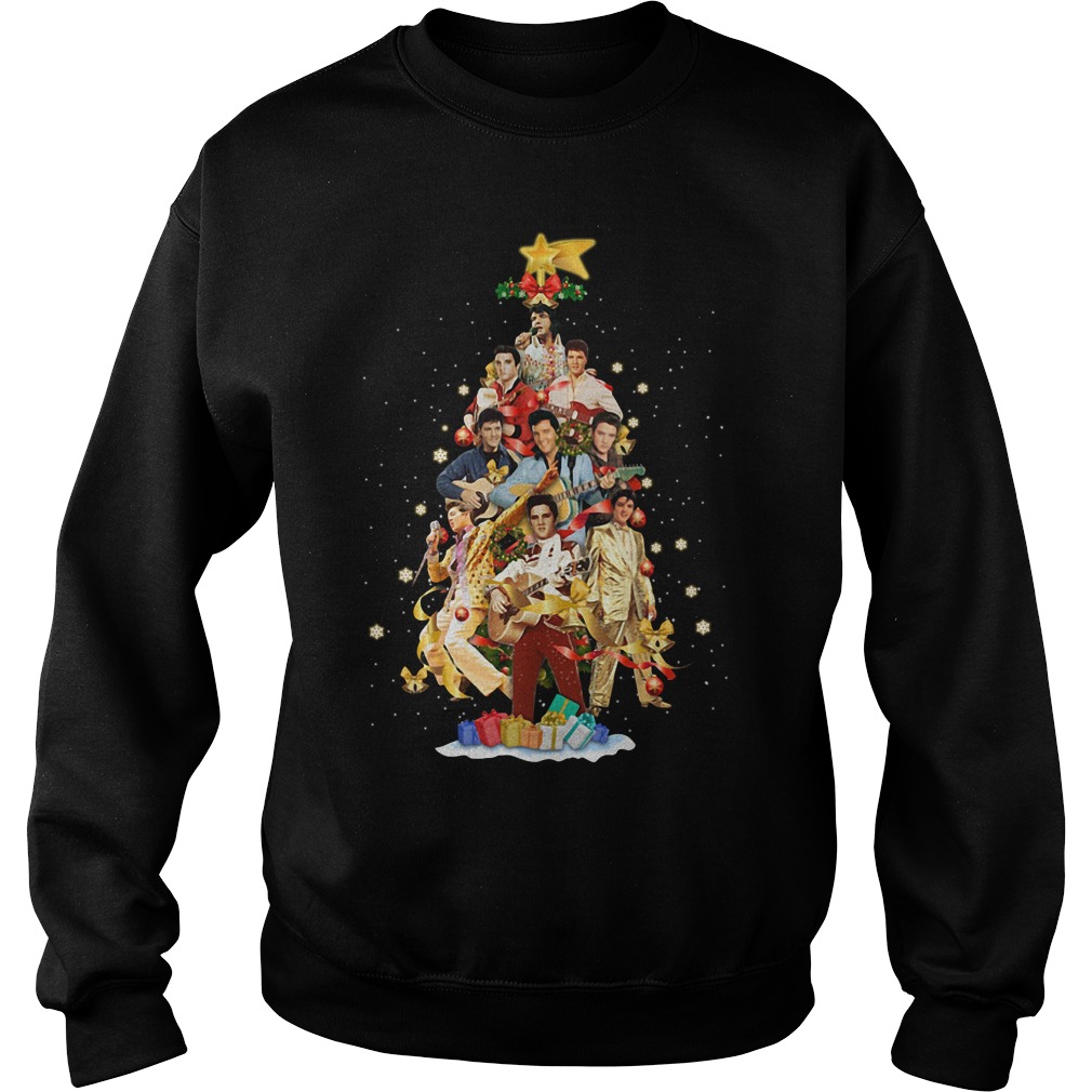 Elvis christmas tree sweater hotsell