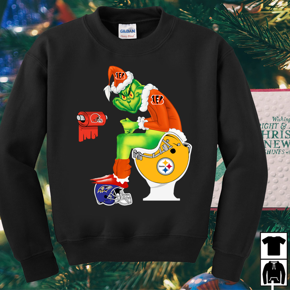 Cincinnati Bengals Christmas Grinch Sweater Neckline Unisex Ugly