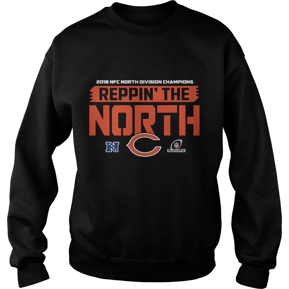 Chicago bears store 2018 nfc north division champions reppin the north  shirt, hoodie, sweater, long sleeve and tank top