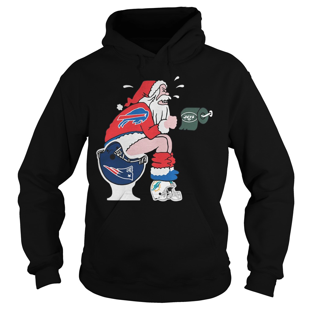 Buffalo Bills Santa Toilet Christmas AFC East Champions 3D Pullover Hoodie  - Freedomdesign