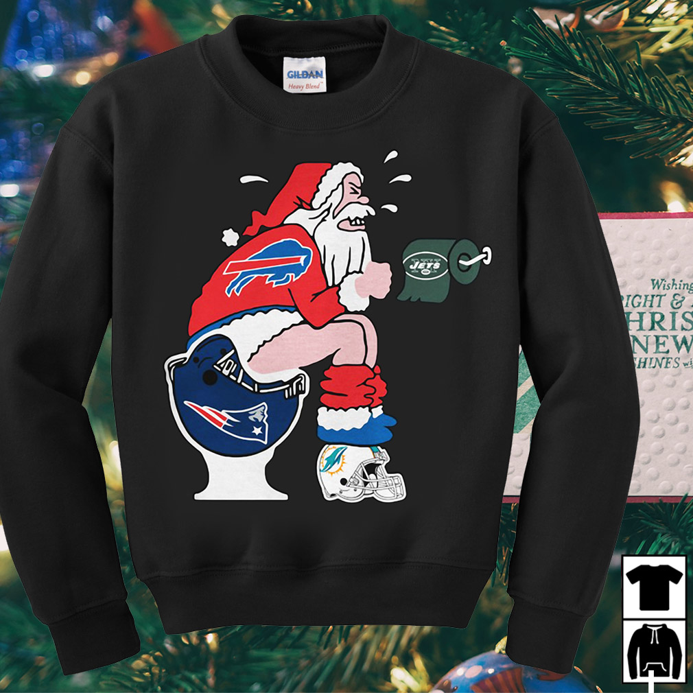 Santa Claus Buffalo Bills toilet Christmas sweater, shirt and hoodie