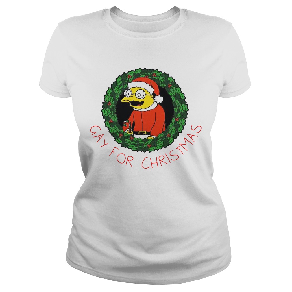 Santa Hans Moleman gay for Christmas sweater, shirt and longsleeve tee