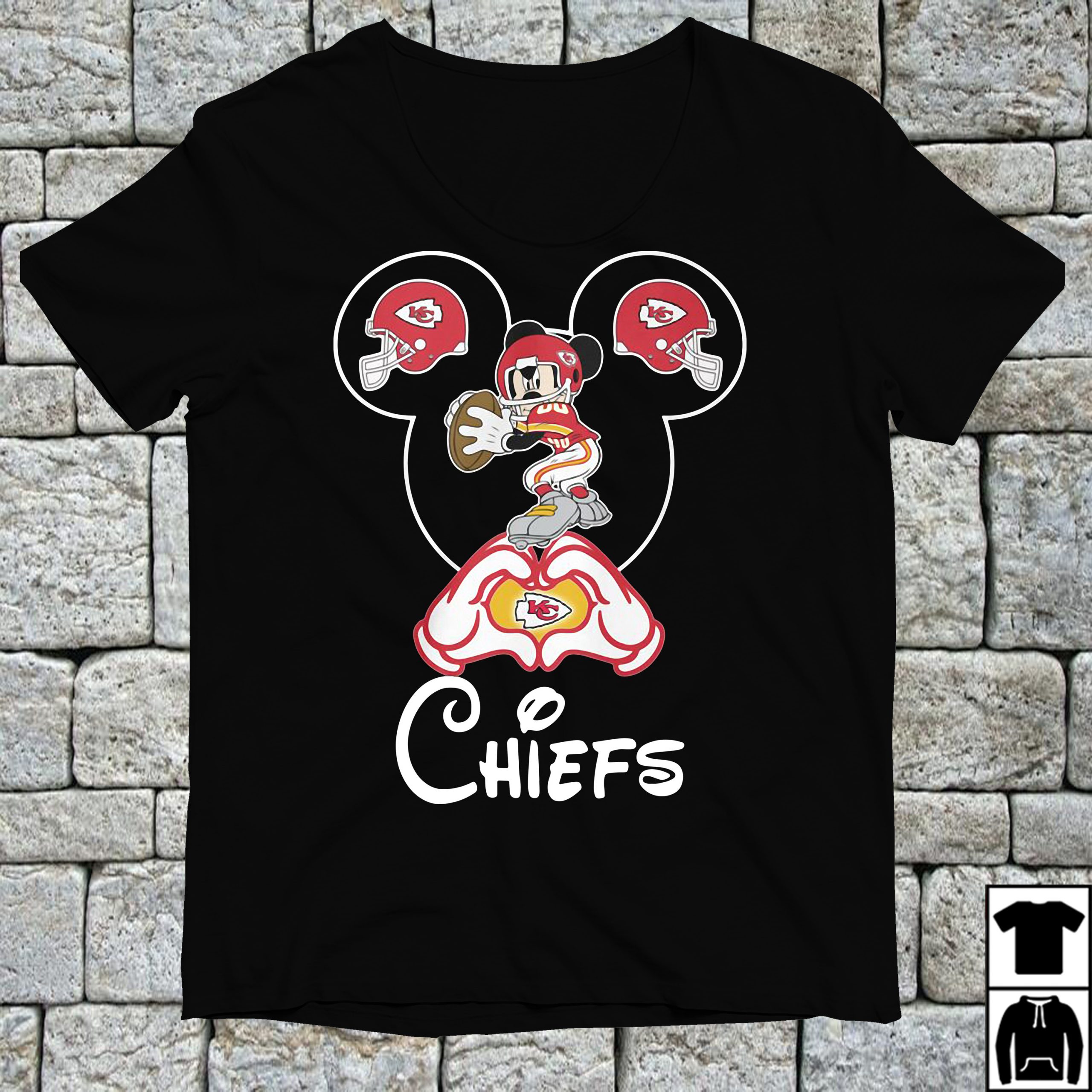 I Love The Chiefs Mickey Mouse Kansas City Chiefs T-Shirt - T-shirts Low  Price