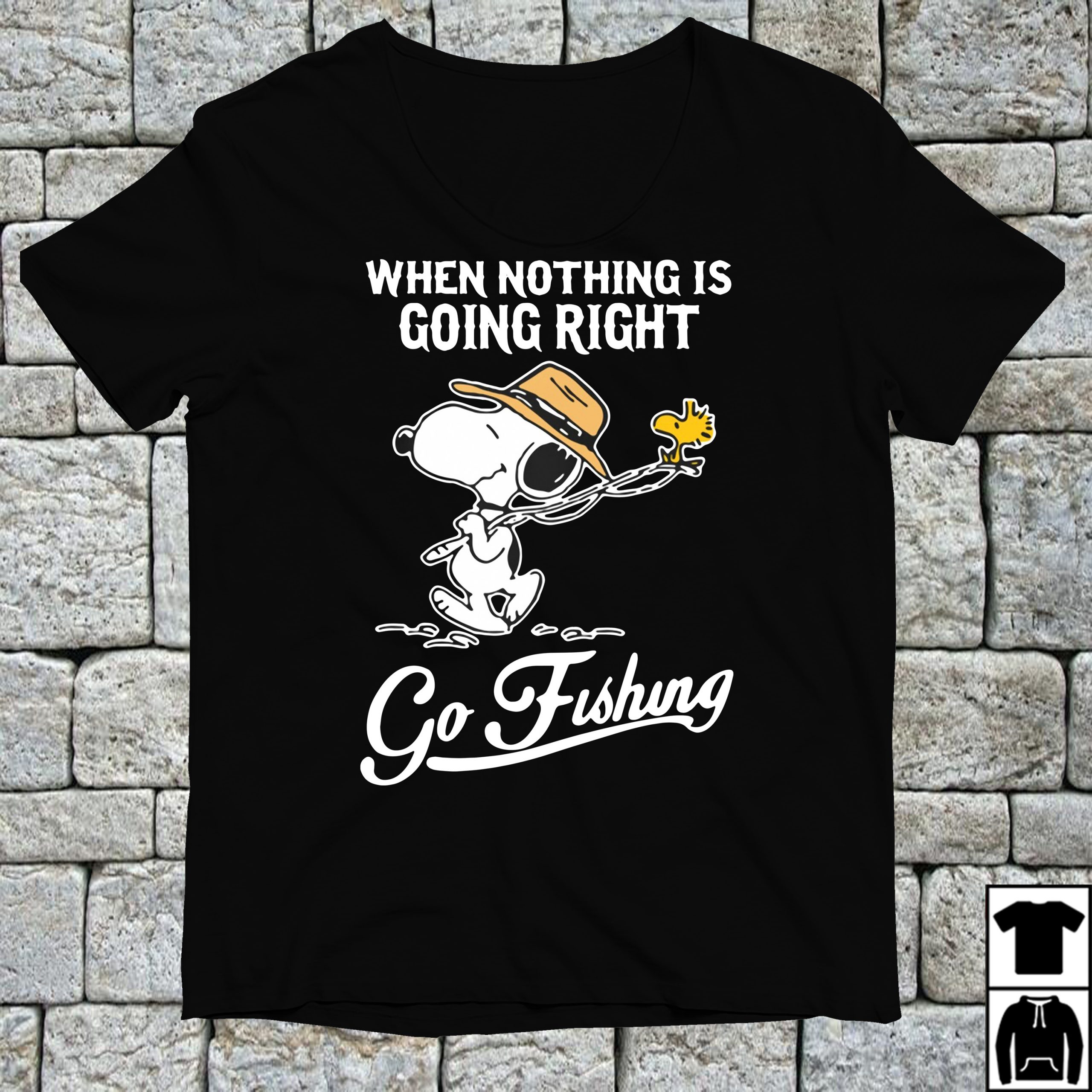 Snoopy when nothing is going right go fishing shirt, hoodie, sweater
