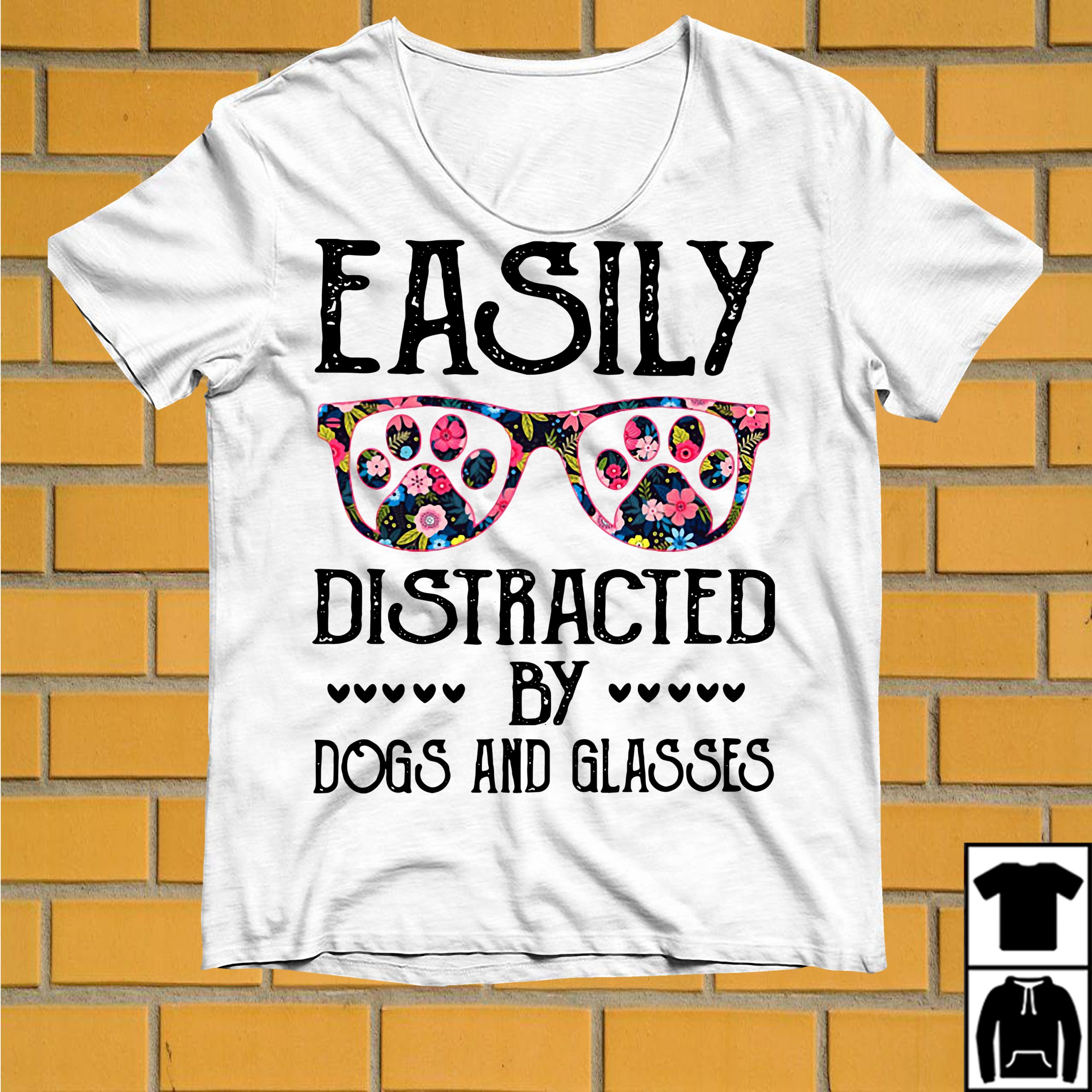 easily distracted by dogs t shirt