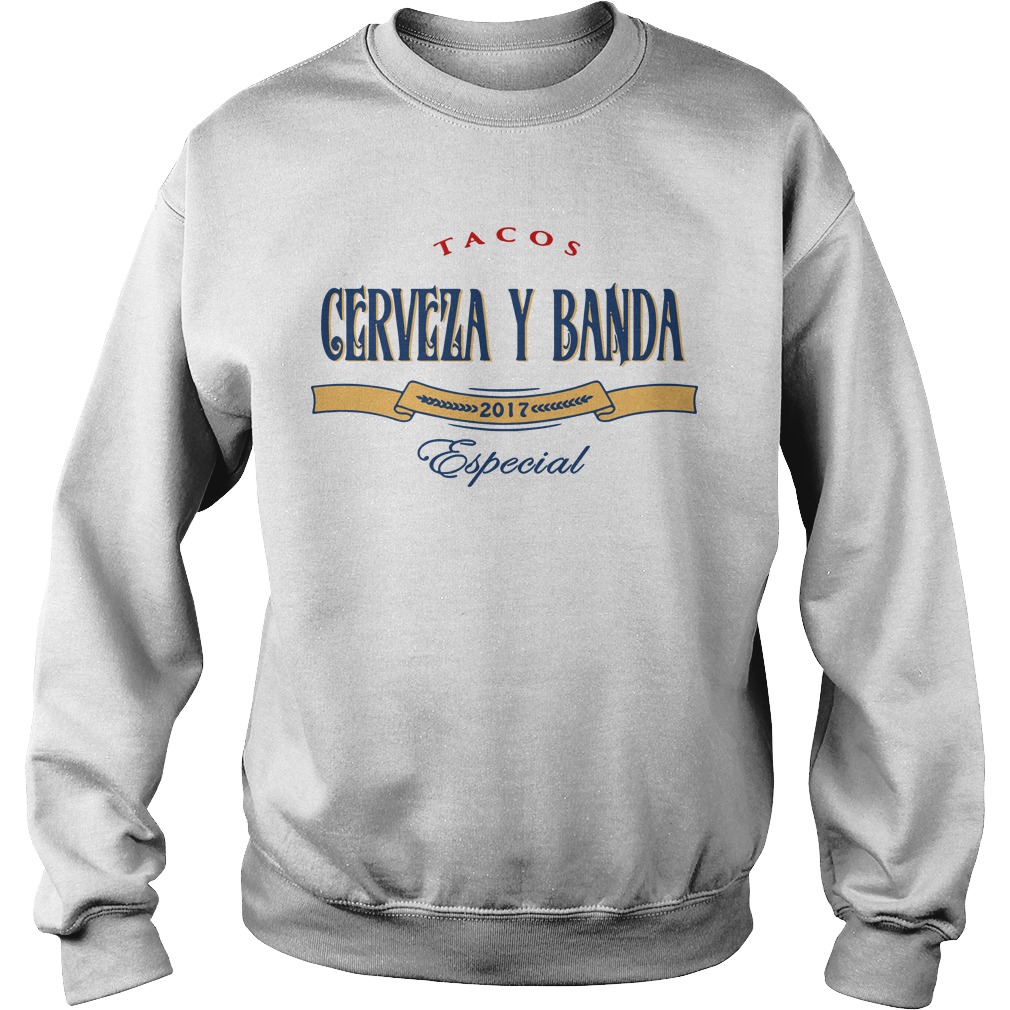 tacos cerveza y banda shirt