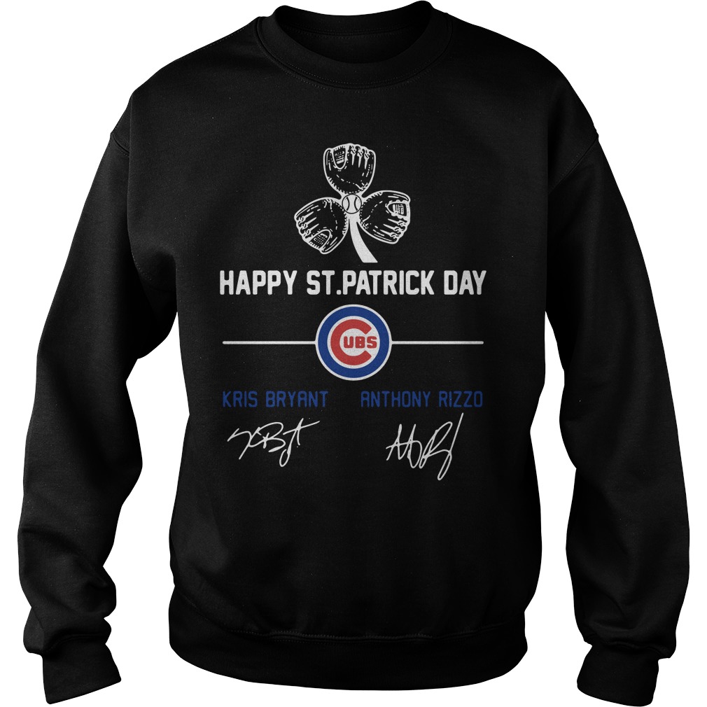 Chicago Cubs Kris Bryant and Anthony Rizzo happy St Patrick day shirt