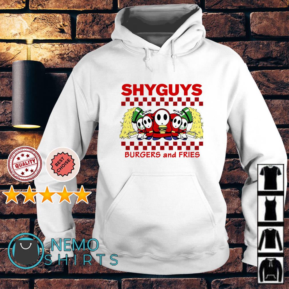 shy guys burgers and fries shirt