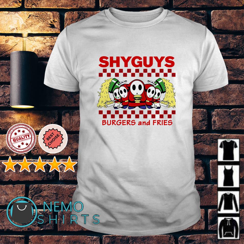 shy guys burgers and fries shirt