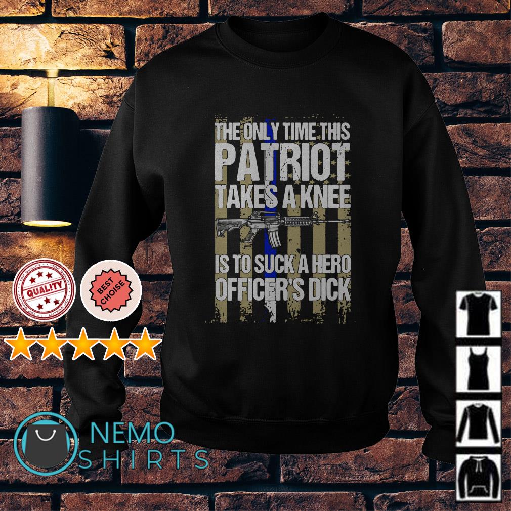 the only time this patriot takes a knee shirt