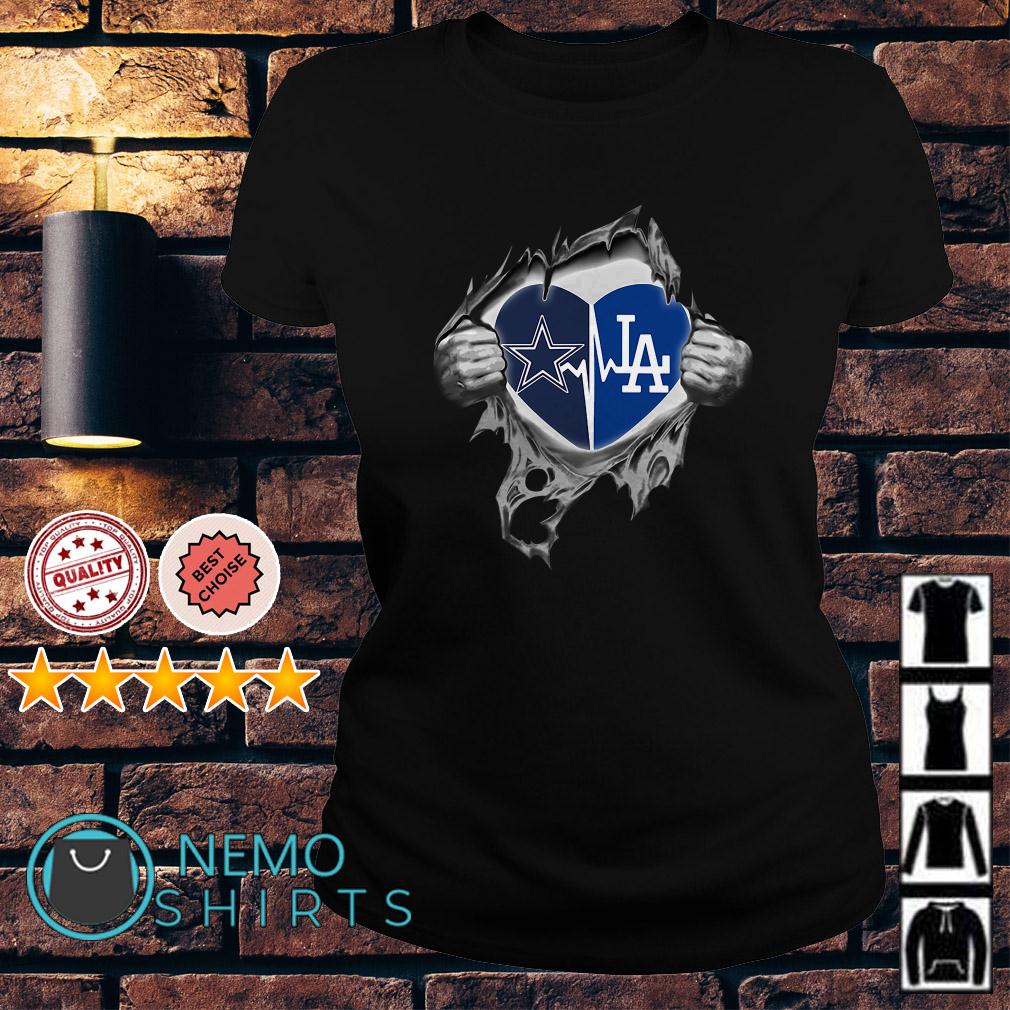 Inside Me Raiders And Los Angeles Dodgers Shirt