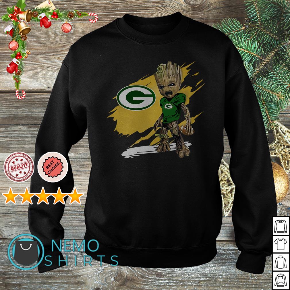 Baby Groot And Baby Grinch I AM Green Bay Packers T-Shirt, hoodie, sweater  and long sleeve