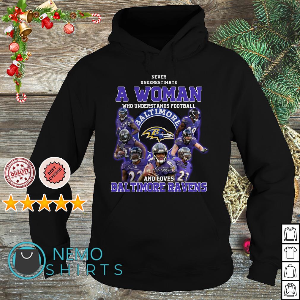 Official Never underestimate a woman who understands football and loves  Baltimore Ravens shirt