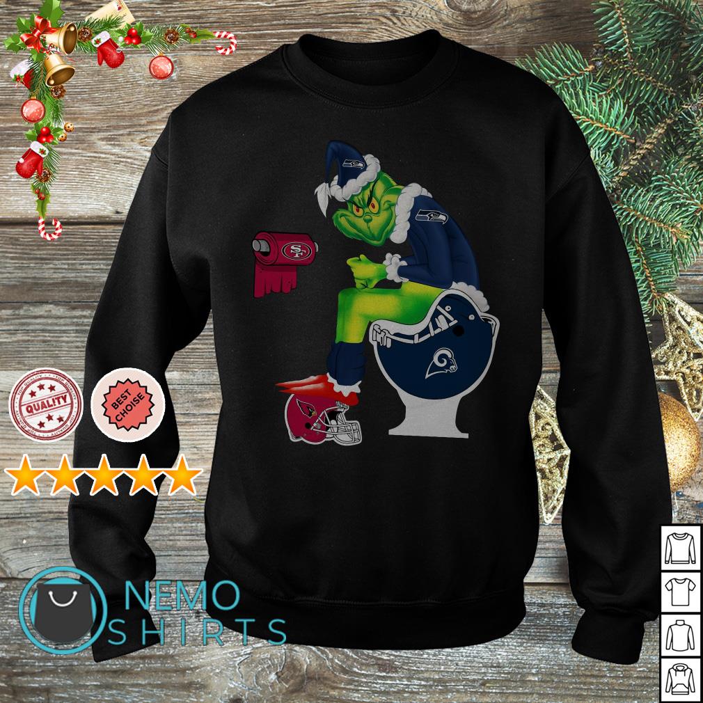 Santa Grinch Buffalo Bills Shit On Other Teams Christmas Sweater