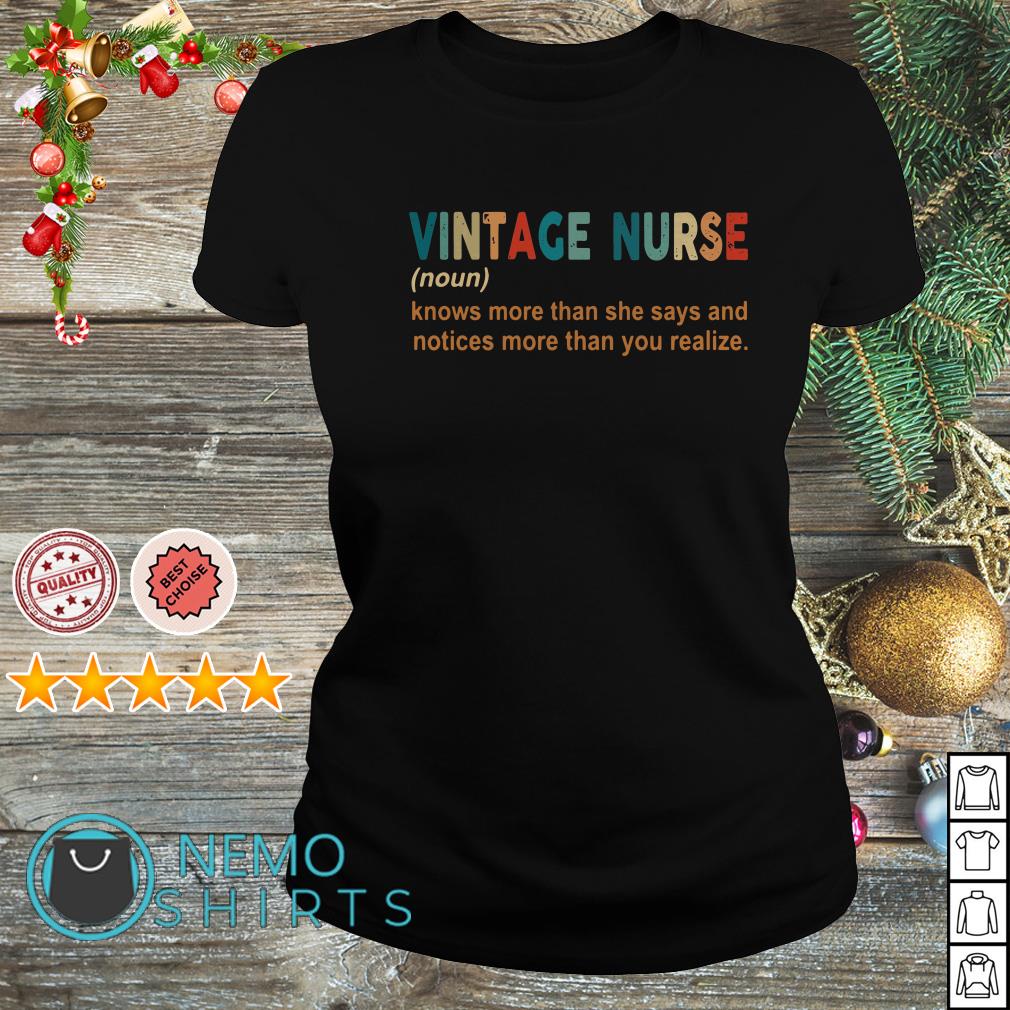 Download Vintage nurse definition meaning shirt, hoodie, sweater and v-neck t-shirt