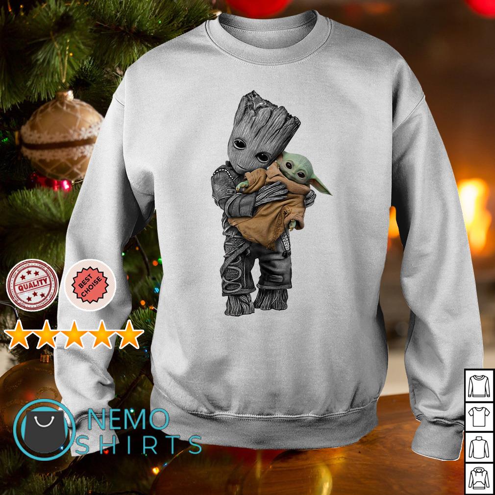 Baby Groot hug Baby Yoda sweatshirt, hoodie, guys-shirt and ladies-tee