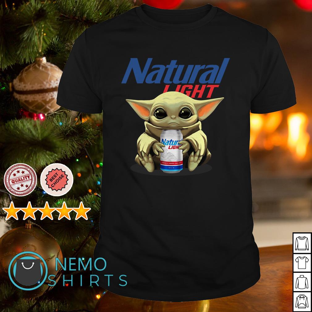 Baby Yoda hug Natural Light shirt, hoodie, sweater and v-neck t-shirt