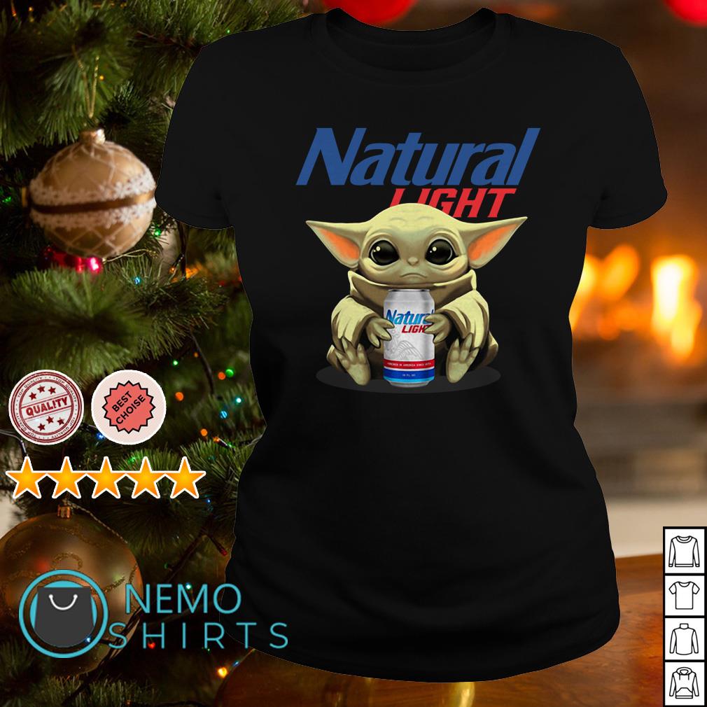 Baby Yoda hug Natural Light shirt, hoodie, sweater and v-neck t-shirt