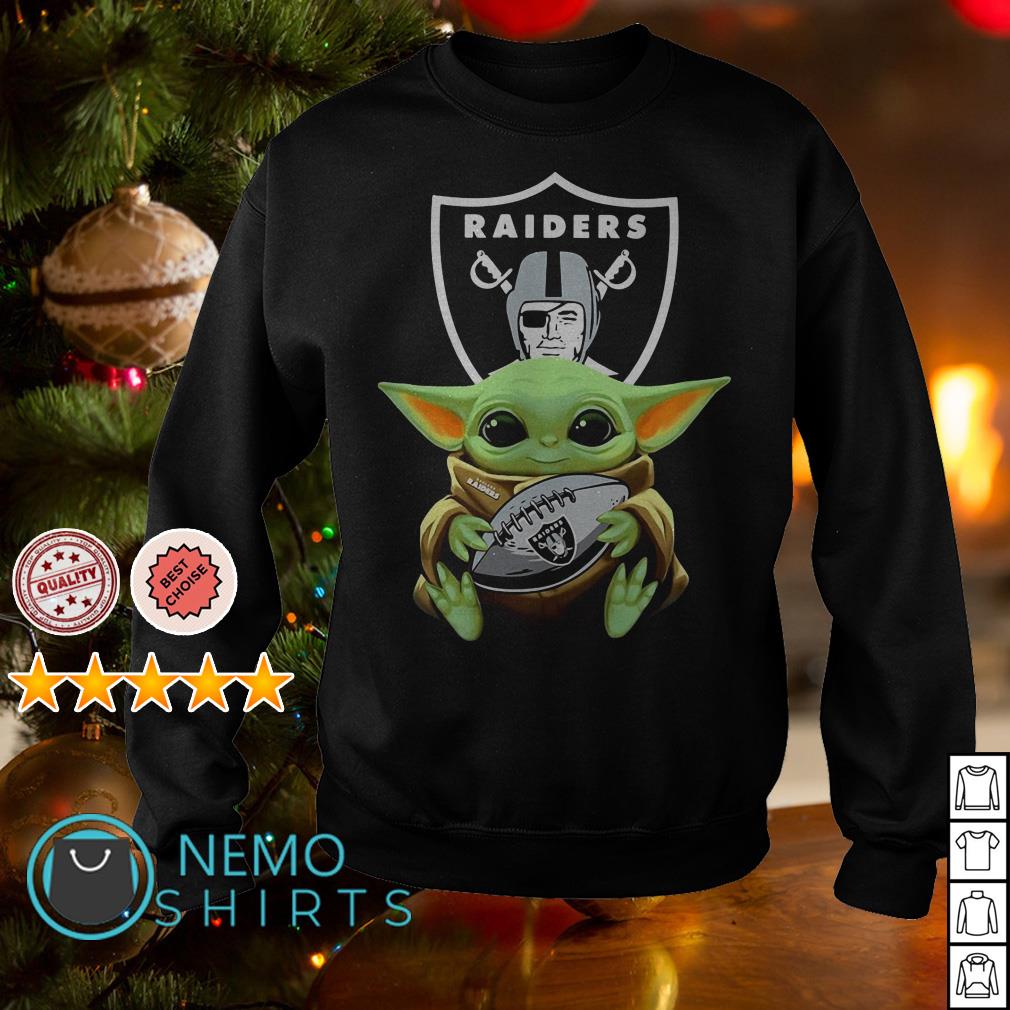 Baby Yoda and Baby Groot hug ball Oakland Raiders shirt,hoodie