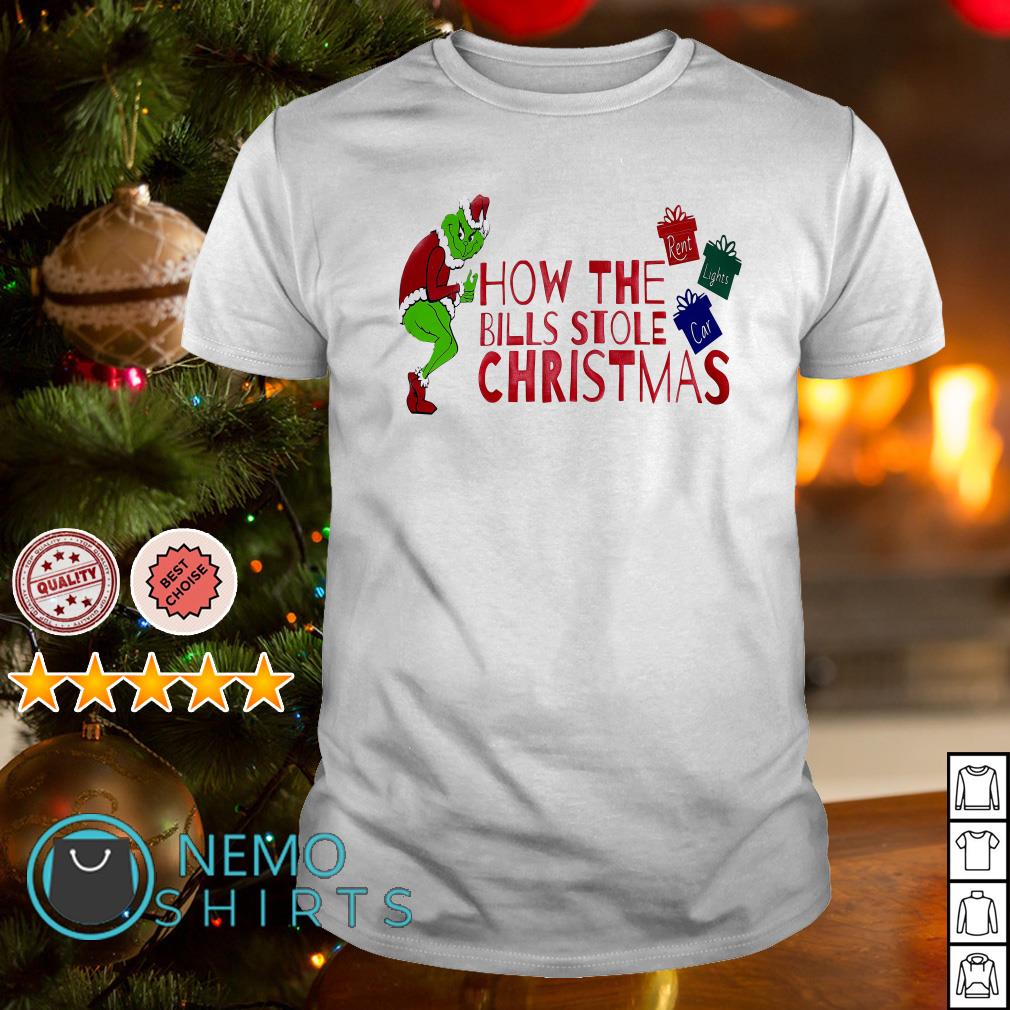 Grinch how the bills stole Christmas rent lights car sweatshirt