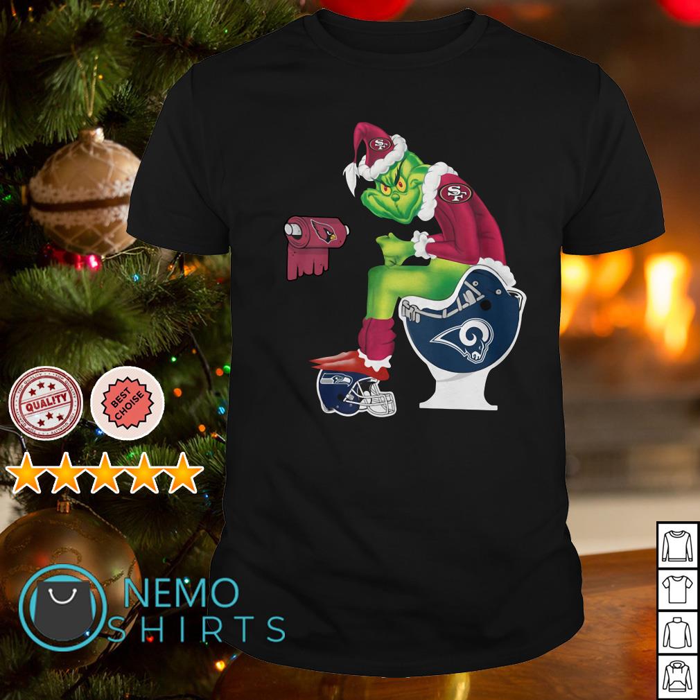 Santa Grinch 49ers shit on Arizona Cardinals trample on Rams helmet  sweatshirt