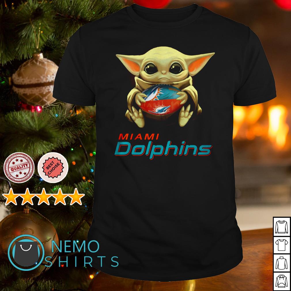 Baby Yoda hug Miami Dolphins shirt, hoodie, sweater and v-neck t-shirt