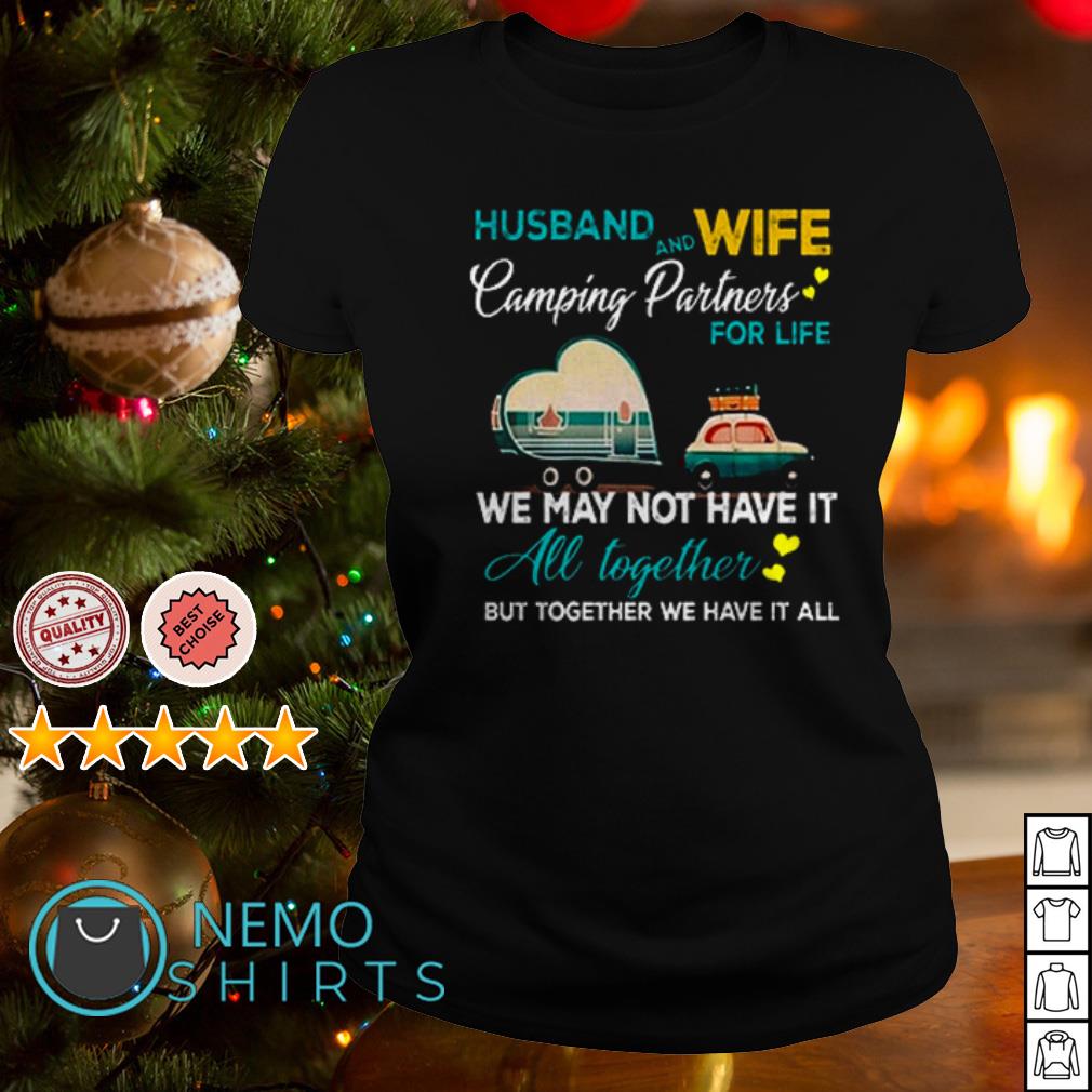 kangarooze Husband and Wife Camping Shirt-Family Camping-Husband and Wife Camping Partners for Life Tshirt Gift