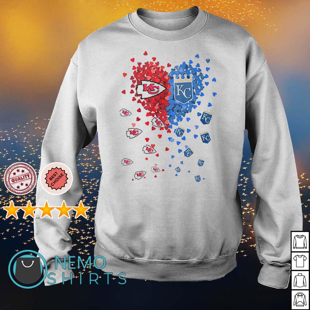 Kansas City Chiefs vs Kansas City Royals Hearts Love Shirt