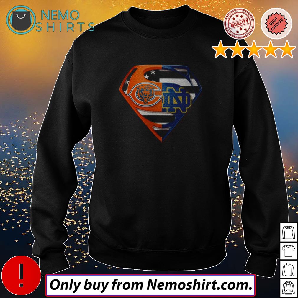 Chicago Bears and Notre Dame Fighting Irish inside me Superman shirt