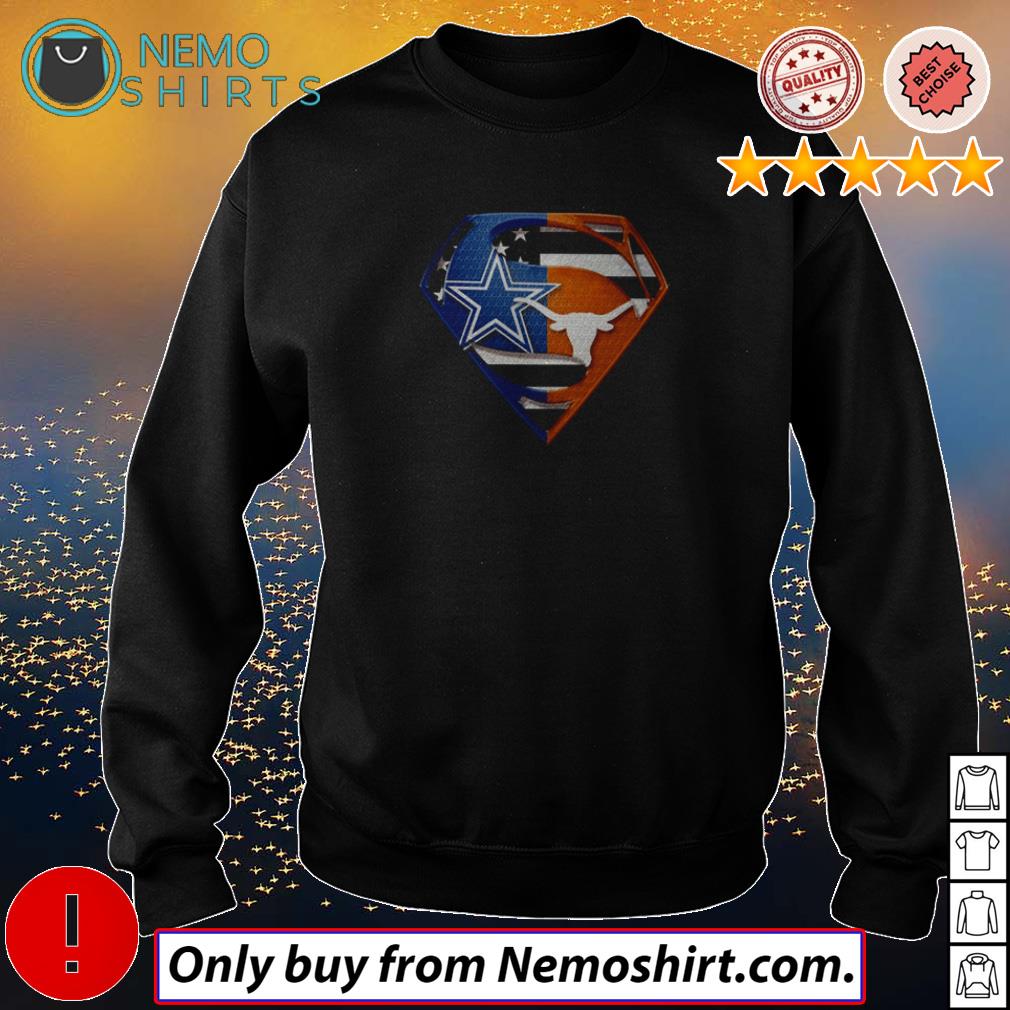 Superman Dallas Cowboys And Texas Longhorns Shirt, hoodie, tank top,  sweater and long sleeve t-shirt