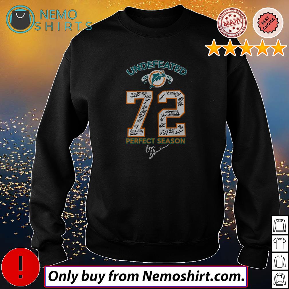 Undefeated 1972 miami dolphins 72 perfect season signatures shirt