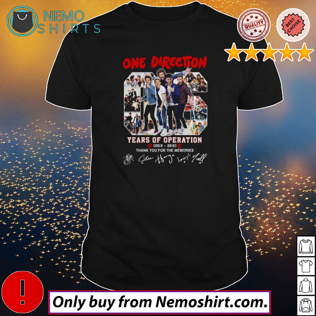 One Direction years of operation thank you for the memories shirt