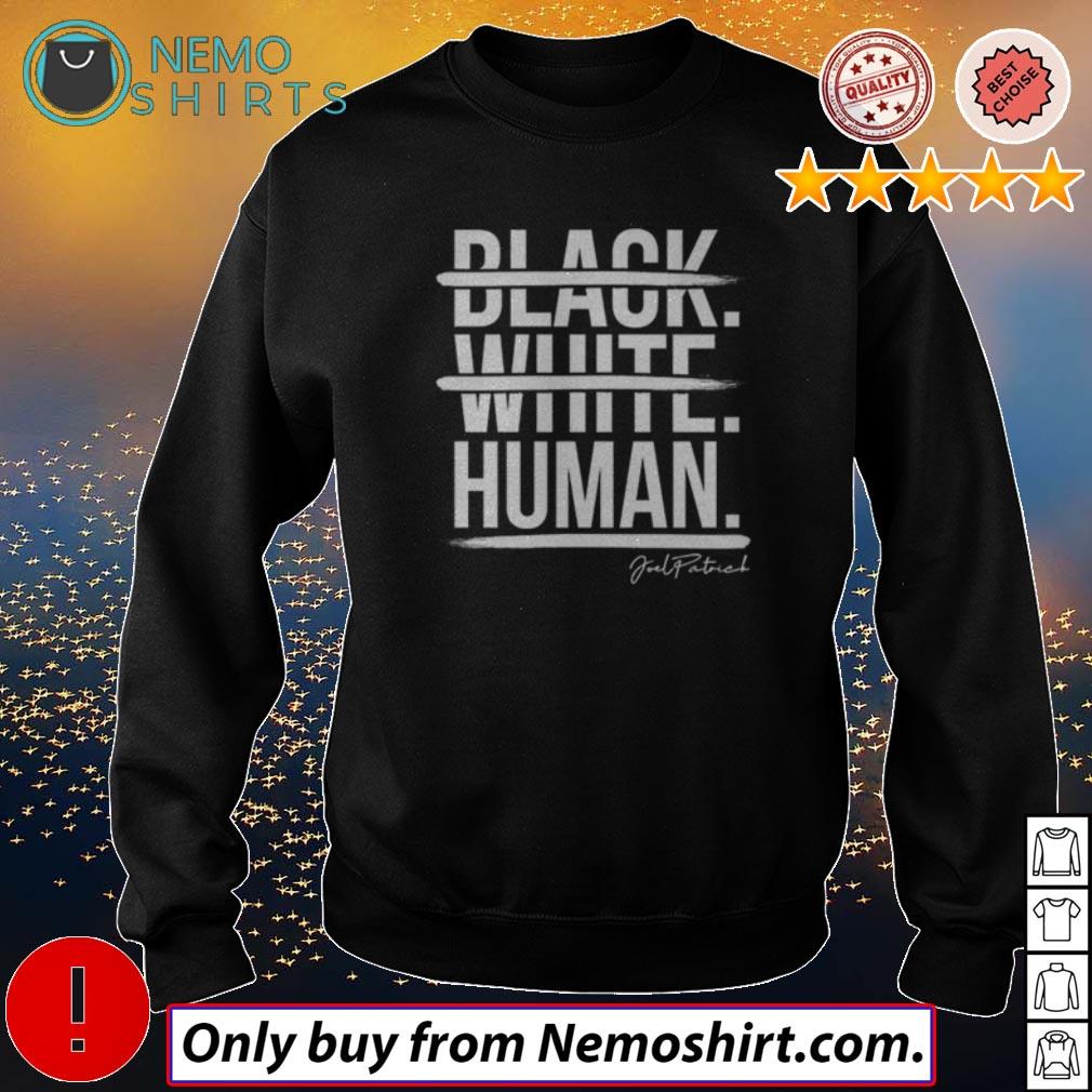 Black white shop human hoodie