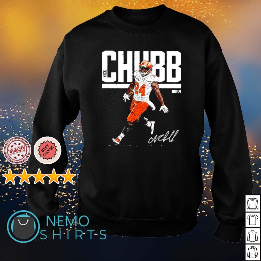 Cleveland Browns Nick Chubb Text Pic Long sleeve shirt