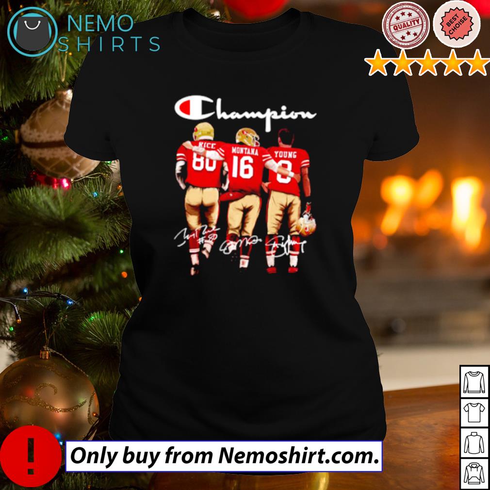 San Francisco 49ers champion Rice Montana Young signature shirt, hoodie,  sweater and v-neck t-shirt