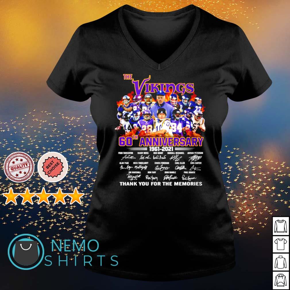 The Vikings 60Th Anniversary 1960-2020 Thank You For The Memories T-Shirt -  TeeNavi