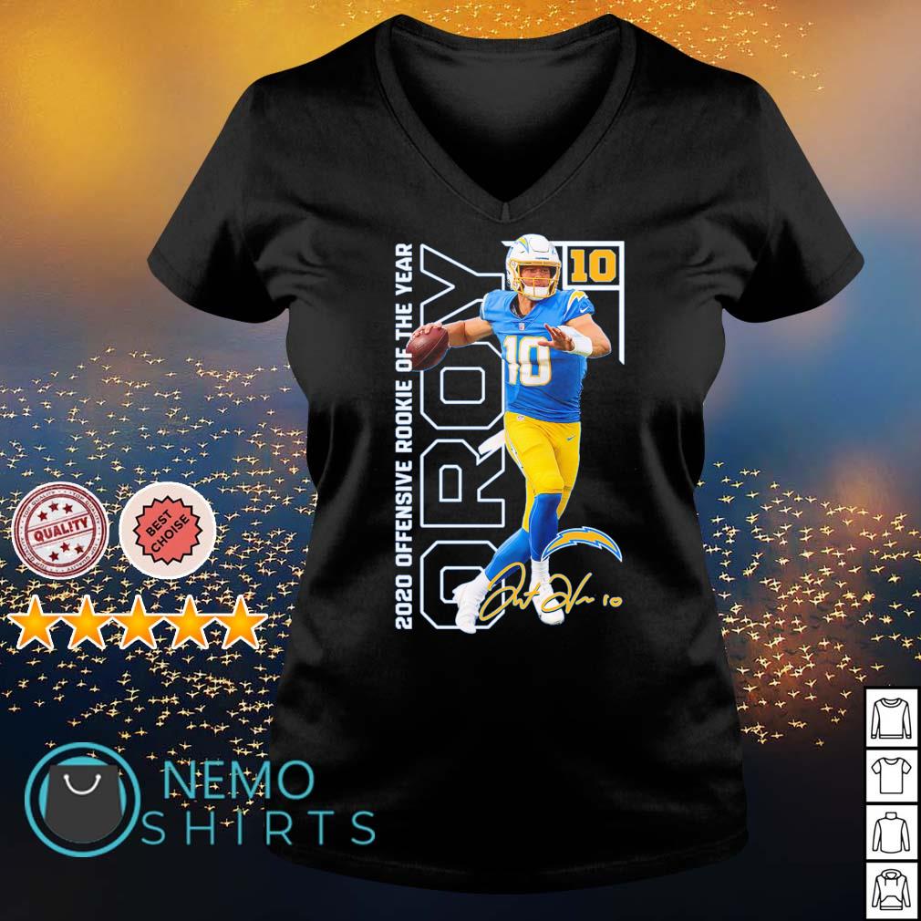 Chargers Justin Herbert 2020 NFL Offensive Rookie of the year shirt,  hoodie, sweater and v-neck t-shirt