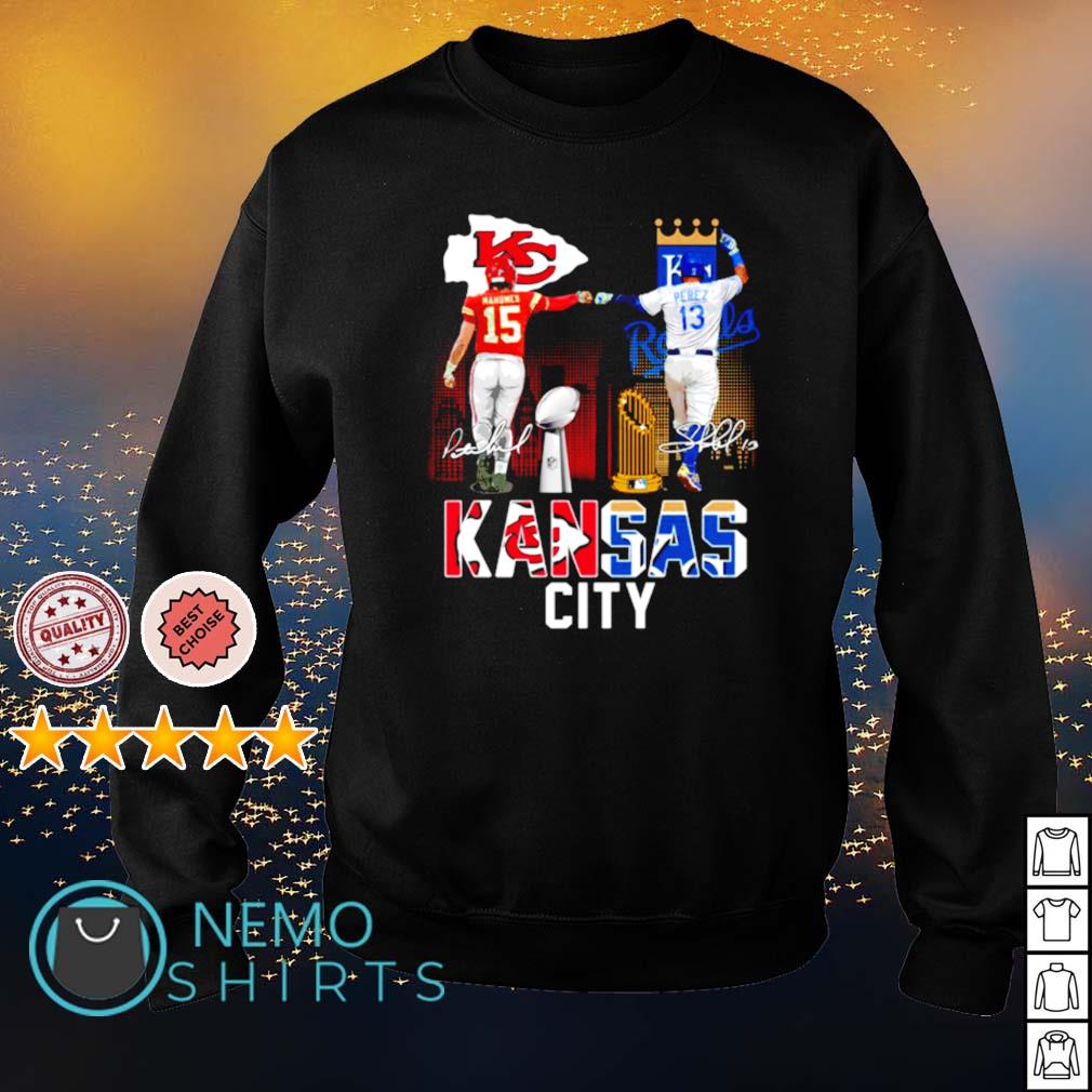 Kansas City Chiefs and Royals Mahomes and Perez champions shirt